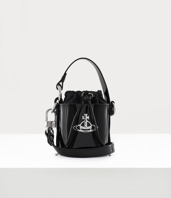 Vivienne Westwood Shiny Patent Mini Daisy Bag in BLACK